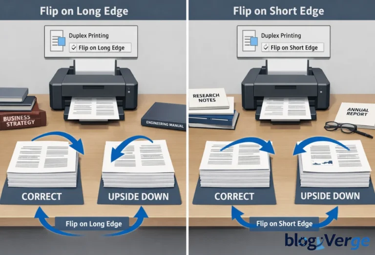 Flip on Long Edge vs Short Edge