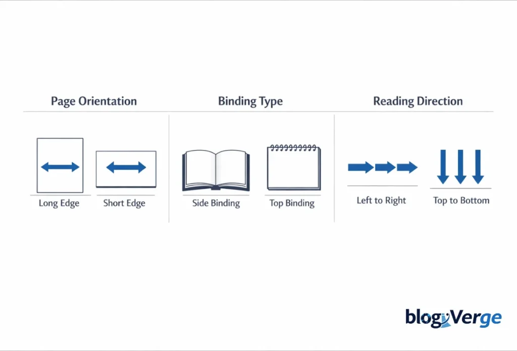 Flip Settings for Booklets, Brochures, and Calendars